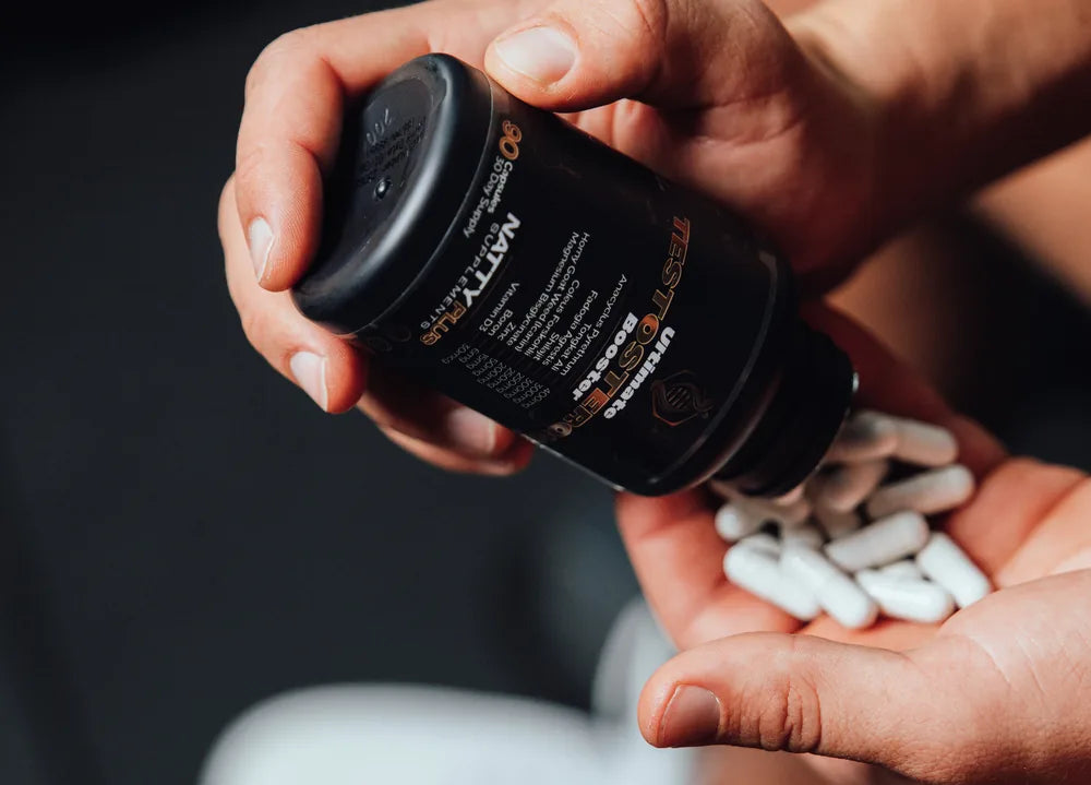 Ultimate Testosterone Booster bottle and capsules